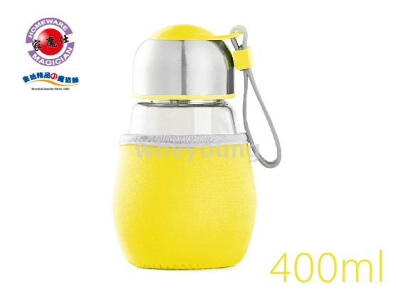 家魔仕 玻璃企鹅瓶400ml HM-3563黄/绿/蓝